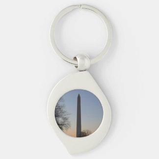 Washington Monument and WWII Memorial in DC Keychain