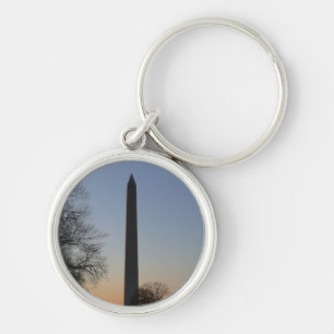 Washington Monument and WWII Memorial in DC Keychain