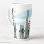 Washington Monument and WWII Memorial in DC Latte Mug