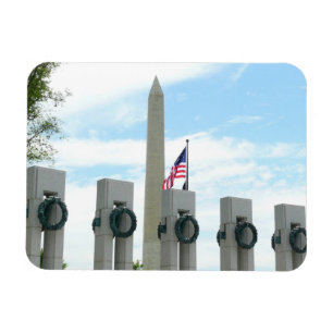Washington Monument and WWII Memorial in DC Magnet