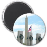 Washington Monument and WWII Memorial in DC Magnet