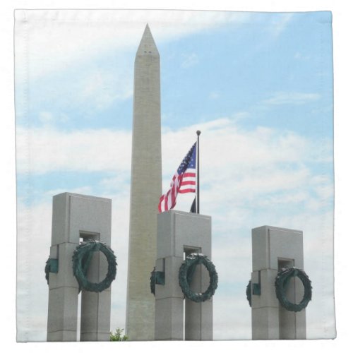 Washington Monument and WWII Memorial in DC Napkin
