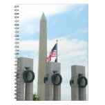 Washington Monument and WWII Memorial in DC Notebook