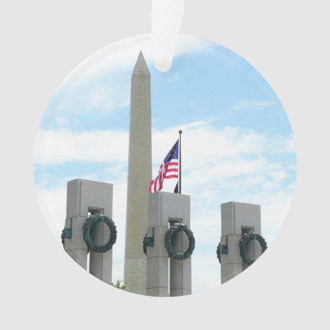 Washington Monument and WWII Memorial in DC Ornament (Front)