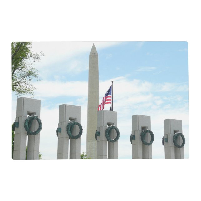 Washington Monument and WWII Memorial in DC Placemat (Front)