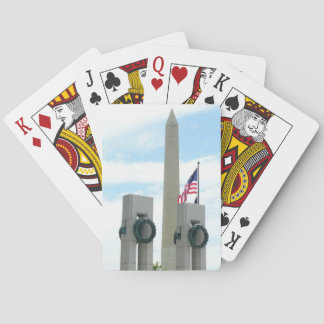 Washington Monument and WWII Memorial in DC Poker Cards