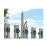 Washington Monument and WWII Memorial in DC Postcard