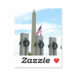 Washington Monument and WWII Memorial in DC Sticker