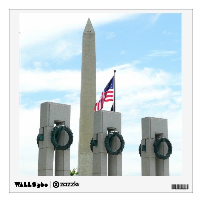 Washington Monument and WWII Memorial in DC Wall Decal (Front)