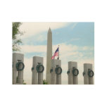 Washington Monument and WWII Memorial in DC Wood Poster