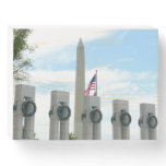Washington Monument and WWII Memorial in DC Wooden Box Sign
