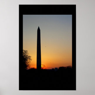 Washington Monument at Dusk Poster