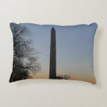 Washington Monument at Sunset Accent Pillow