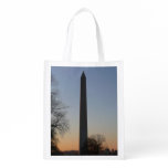 Washington Monument at Sunset Grocery Bag