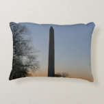 Washington Monument at Sunset in DC Accent Pillow