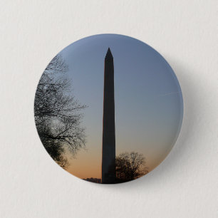 Washington Monument at Sunset in DC Button