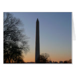 Washington Monument at Sunset in DC Card