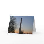 Washington Monument at Sunset in DC Card