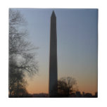 Washington Monument at Sunset in DC Ceramic Tile