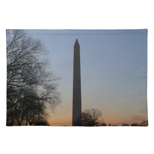 Washington Monument at Sunset in DC Cloth Placemat (Front)