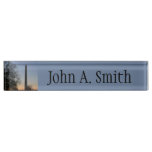 Washington Monument at Sunset in DC Desk Name Plate