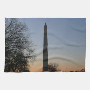 Washington Monument at Sunset in DC Kitchen Towel