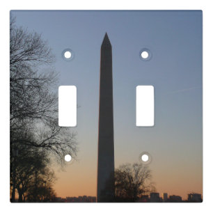 Washington Monument at Sunset in DC Light Switch Cover