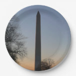 Washington Monument at Sunset in DC Paper Plates