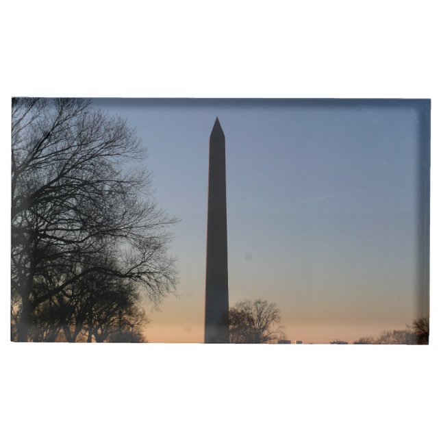 Washington Monument at Sunset in DC Place Card Holder (Front)
