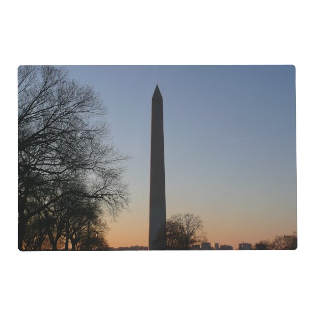 Washington Monument at Sunset in DC Placemat (Front)