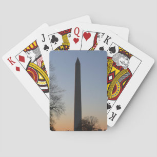 Washington Monument at Sunset in DC Poker Cards