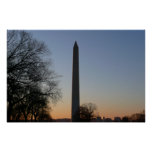 Washington Monument at Sunset in DC Poster