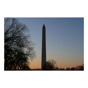 Washington Monument at Sunset in DC Poster