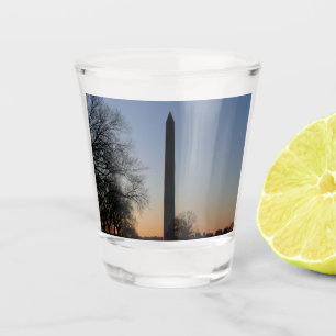 Washington Monument at Sunset in DC Shot Glass
