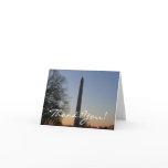 Washington Monument at Sunset in DC Thank You Card