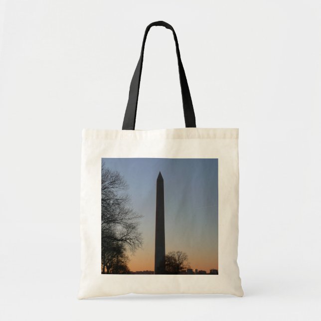 Washington Monument at Sunset in DC Tote Bag (Front)