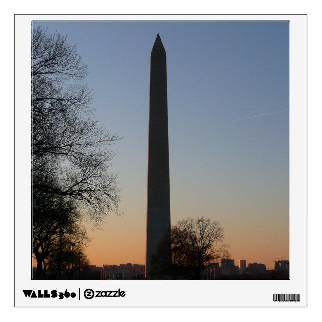 Washington Monument at Sunset in DC Wall Decal (Front)