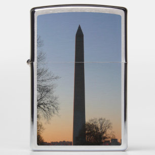 Washington Monument at Sunset in DC Zippo Lighter