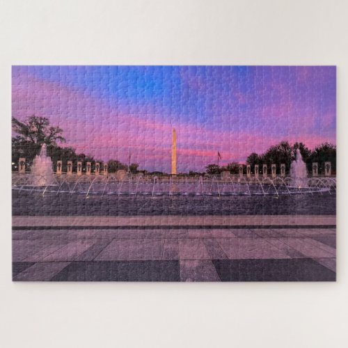 Washington Monument at Sunset Jigsaw Puzzle