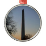 Washington Monument at Sunset Metal Ornament
