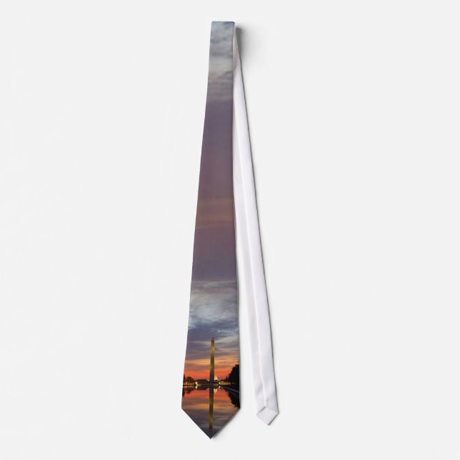 Washington Monument at Sunset Neck Tie (Front)