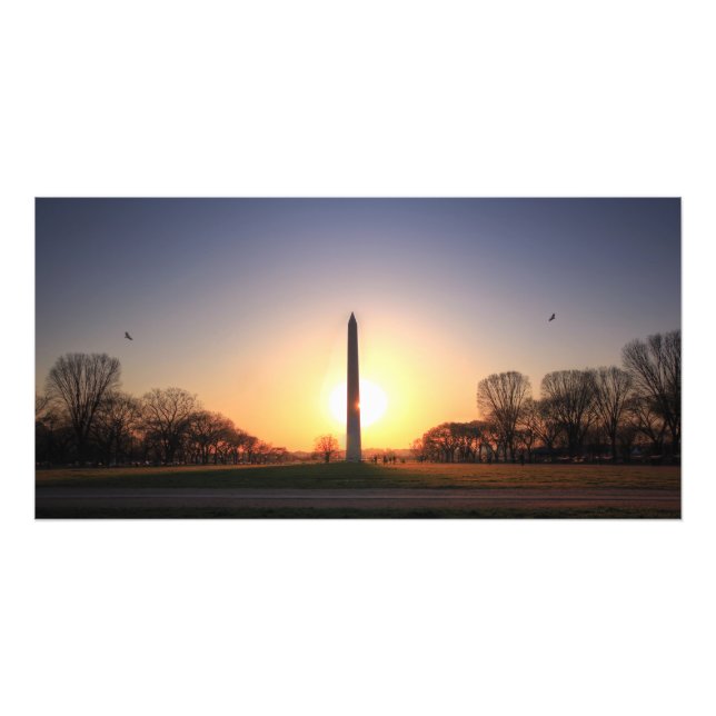 Washington Monument at Sunset Photo Print (Front)
