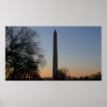 Washington Monument at Sunset Poster