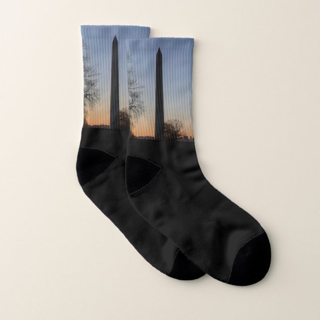 Washington Monument at Sunset Socks (Pair)