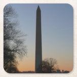 Washington Monument at Sunset Square Paper Coaster