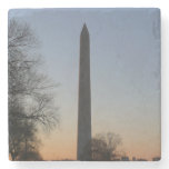 Washington Monument at Sunset Stone Coaster