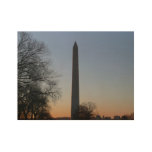 Washington Monument at Sunset Wood Poster