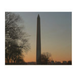 Washington Monument at Sunset Wood Wall Art