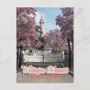 Washington Monument  Baltimore  Maryland Postcard by HTMimages at Zazzle