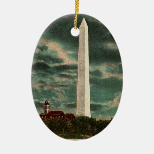 Washington Monument by Night Ornament (Front)